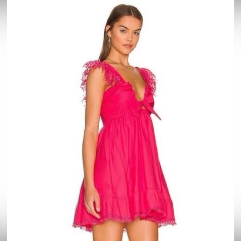Peixoto Fuchsia boho Mini Dress size medium
